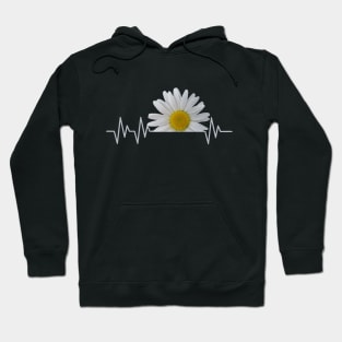 daisy flower daisies bloom floral heartbeat Hoodie